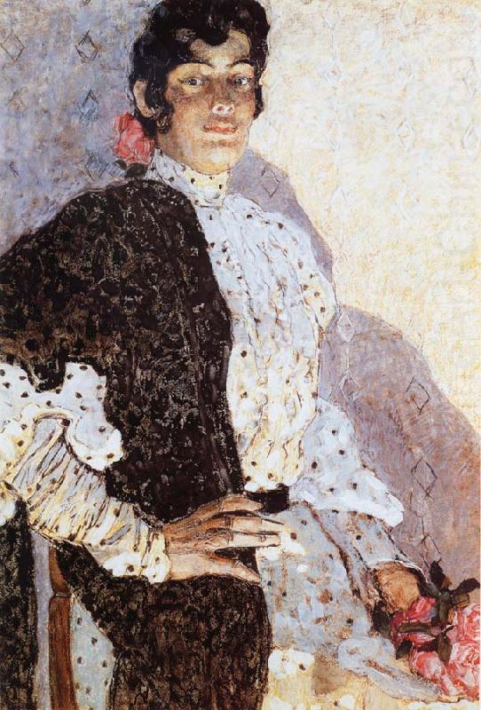 The Woman of spanish had on a shawl Black, Alexander Yakovlevich GOLOVIN